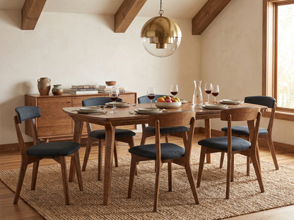 The Larkspur Table — solid wood dining table, handcrafted in the USA with Danner Furniture 
