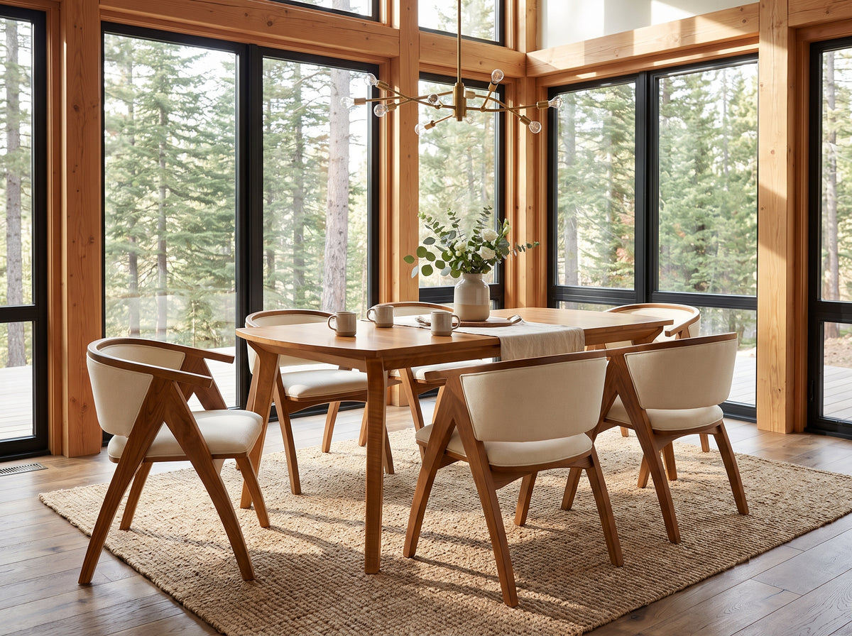 The Larkspur Table — solid wood dining table, handcrafted in the USA with Danner Furniture 