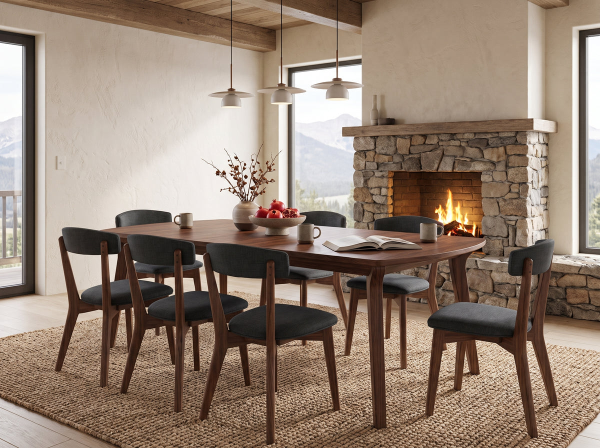 The Larkspur Table — solid wood dining table, handcrafted in the USA with Danner Furniture 
