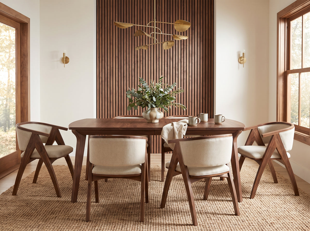 The Larkspur Table — solid wood dining table, handcrafted in the USA with Danner Furniture 