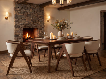 The Larkspur Table — solid wood dining table, handcrafted in the USA with Danner Furniture 