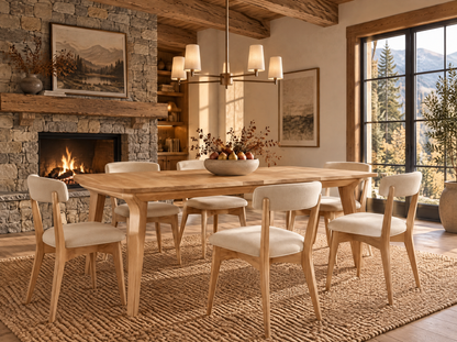 The Larkspur Table — solid wood dining table, handcrafted in the USA with Danner Furniture 