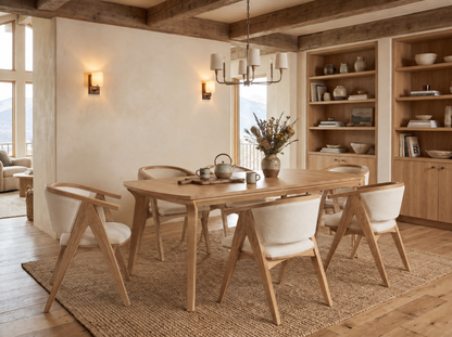The Larkspur Table — solid wood dining table, handcrafted in the USA with Danner Furniture 