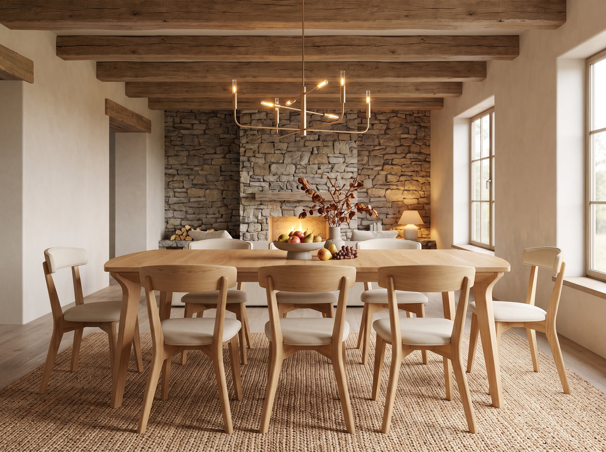 The Larkspur Table — solid wood dining table, handcrafted in the USA with Danner Furniture 