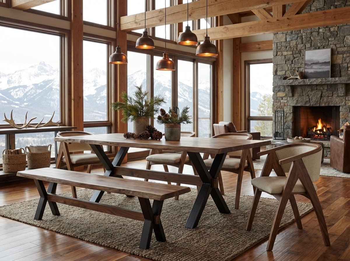 The Beam Live Edge Table — live edge solid wood dining table, handcrafted in the USA by Danner Furniture