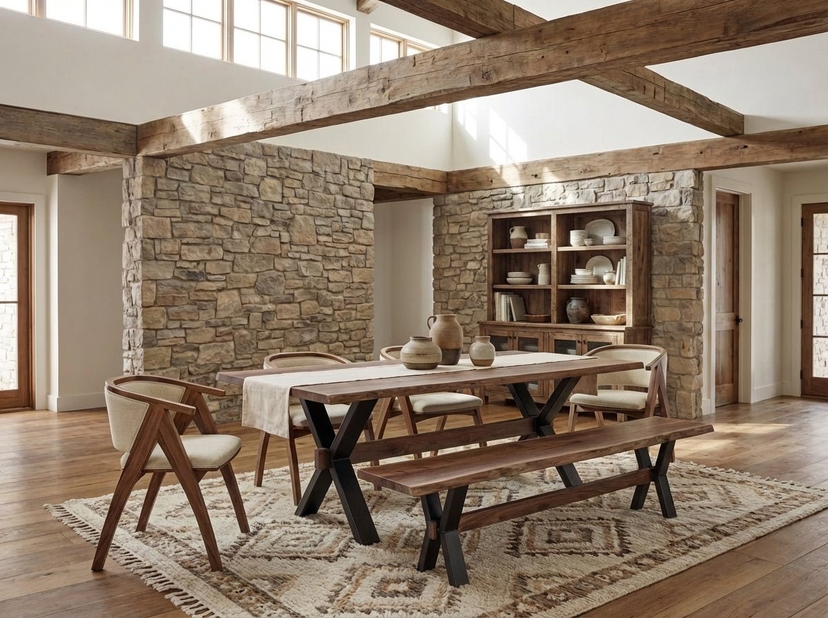 The Beam Live Edge Table — live edge solid wood dining table, handcrafted in the USA by Danner Furniture