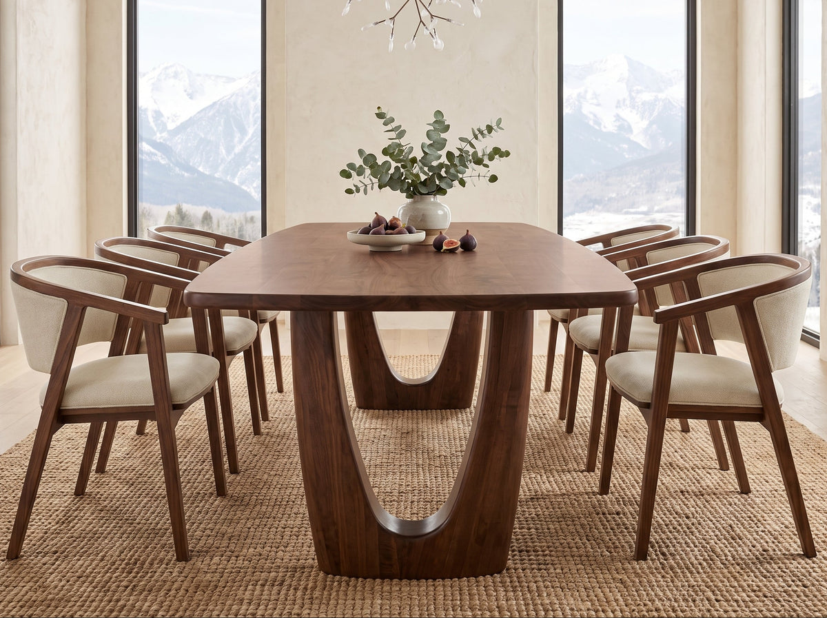 The Mauve Table — solid wood dining table, handcrafted in the USA by Danner Furniture
