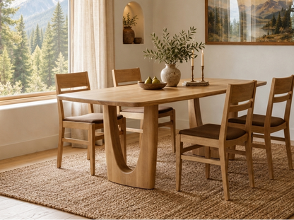 The Mauve Table — solid wood dining table, handcrafted in the USA by Danner Furniture