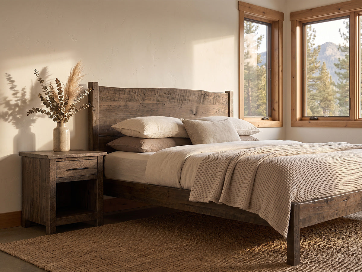The Post Bed — solid wood dining table, handcrafted in the USA with Danner Furniture. 
