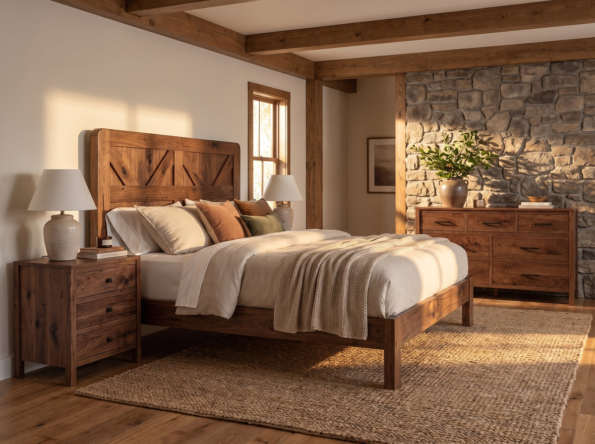 The Ruxton Bed — solid hardwood bed, handcrafted in the USA with Danner Furniture 