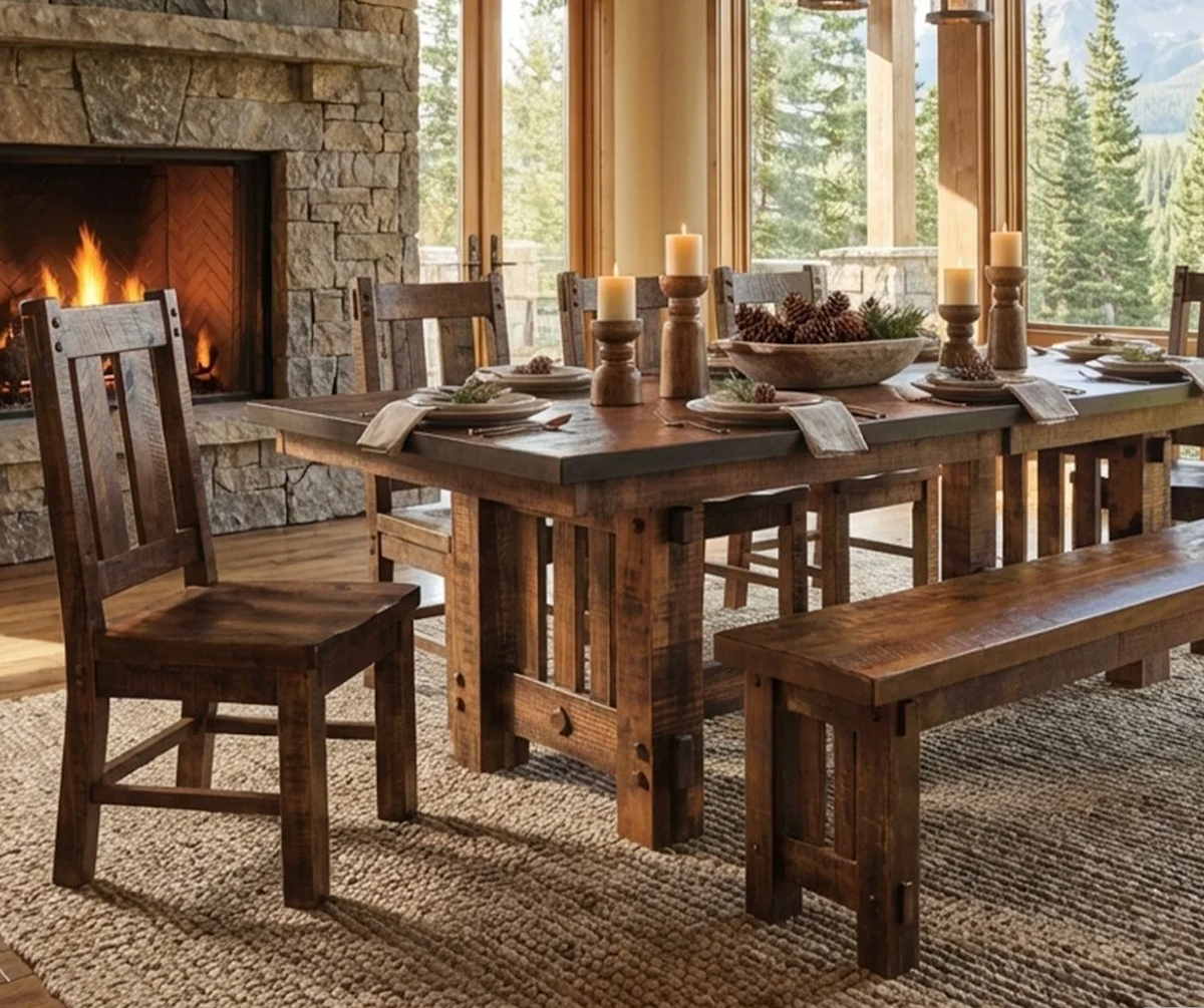 The Rancher Table — solid wood dining table, handcrafted in the USA by Danner Furniture