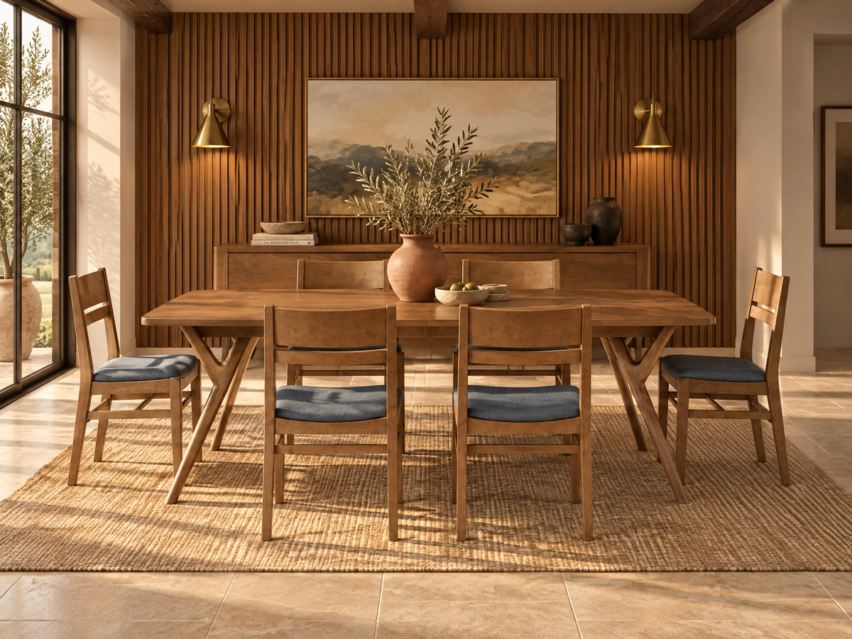 The Vail Table — solid wood dining table, handcrafted in the USA with Danner Furniture 