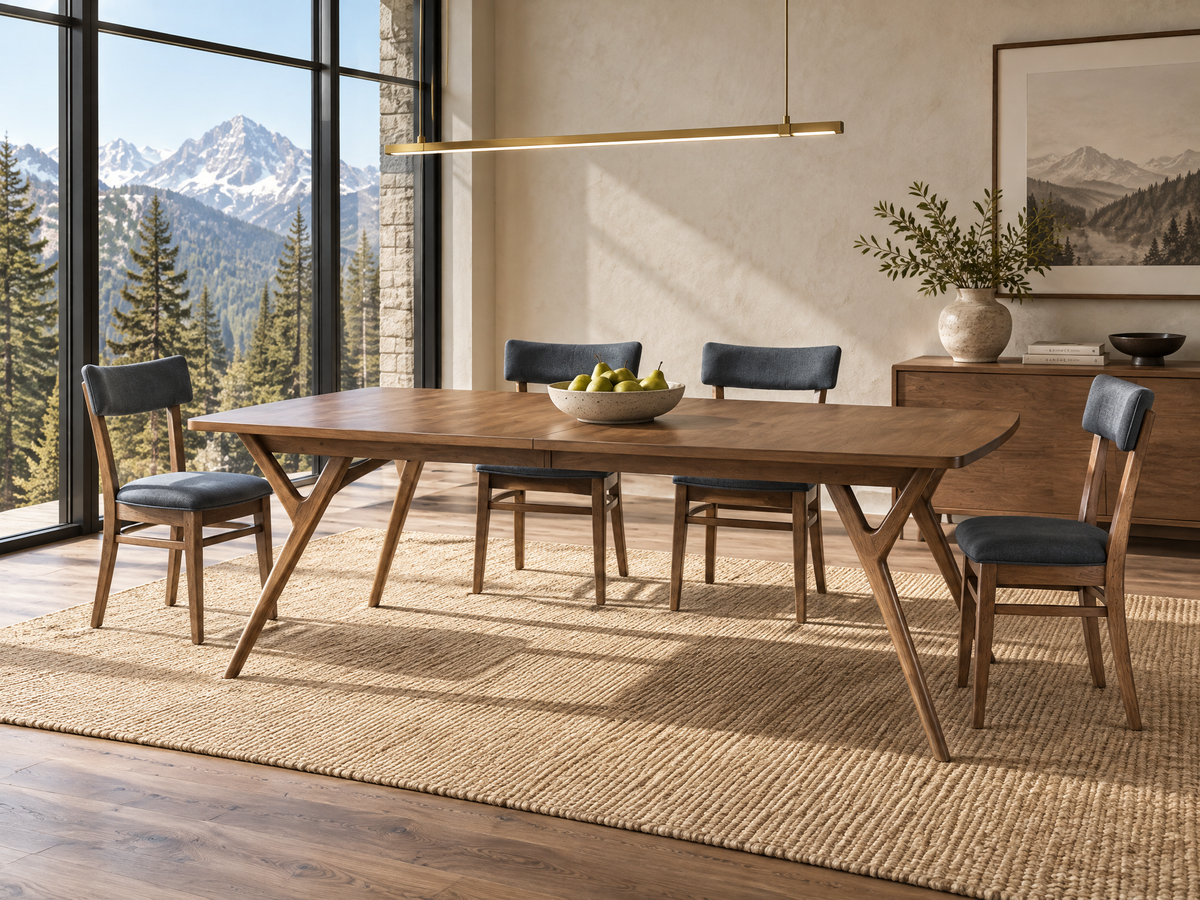 The Vail Table — solid wood dining table, handcrafted in the USA with Danner Furniture 