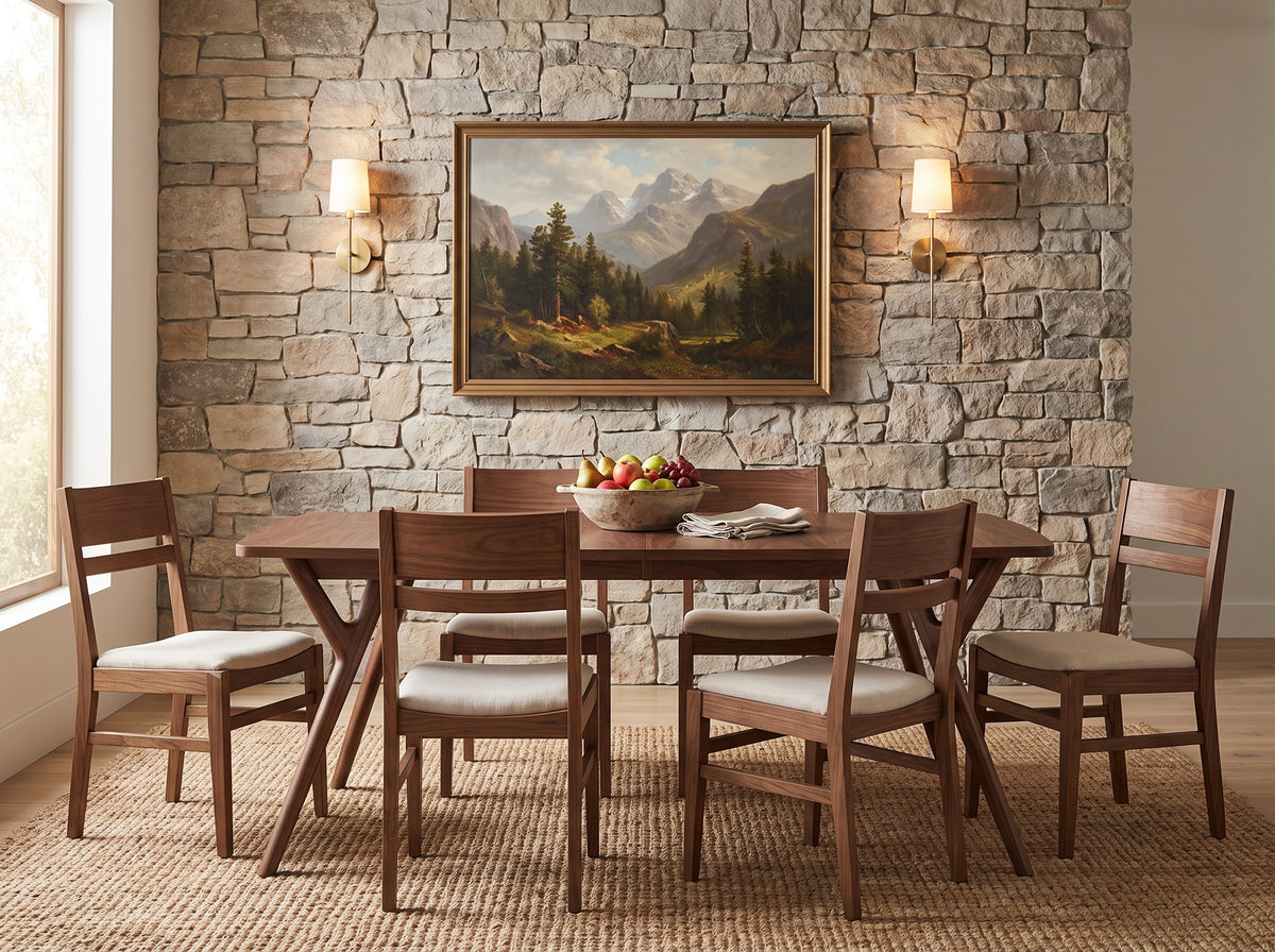 The Vail Table — solid wood dining table, handcrafted in the USA with Danner Furniture 