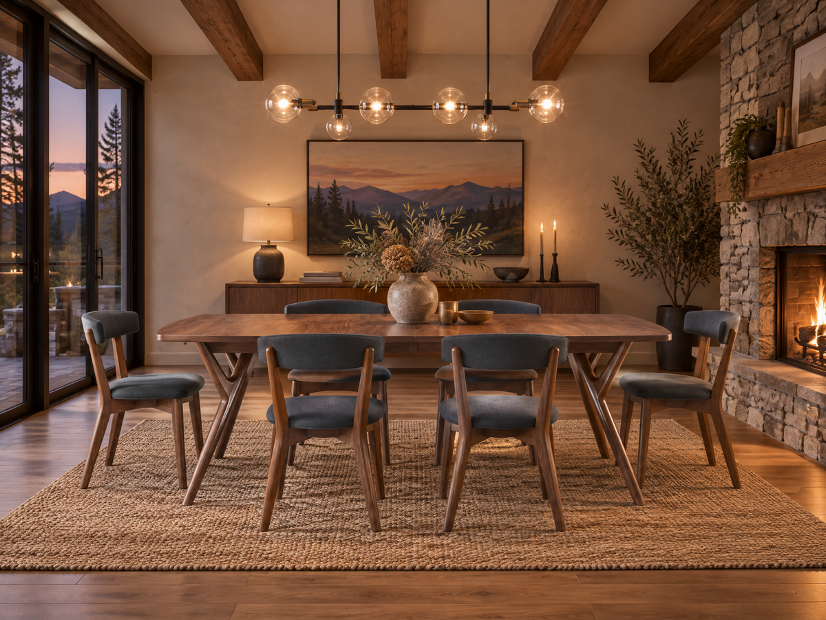 The Vail Table — solid wood dining table, handcrafted in the USA with Danner Furniture 