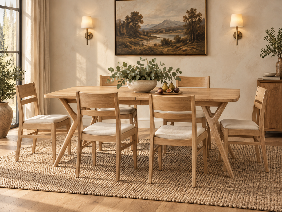 The Vail Table — solid wood dining table, handcrafted in the USA with Danner Furniture 