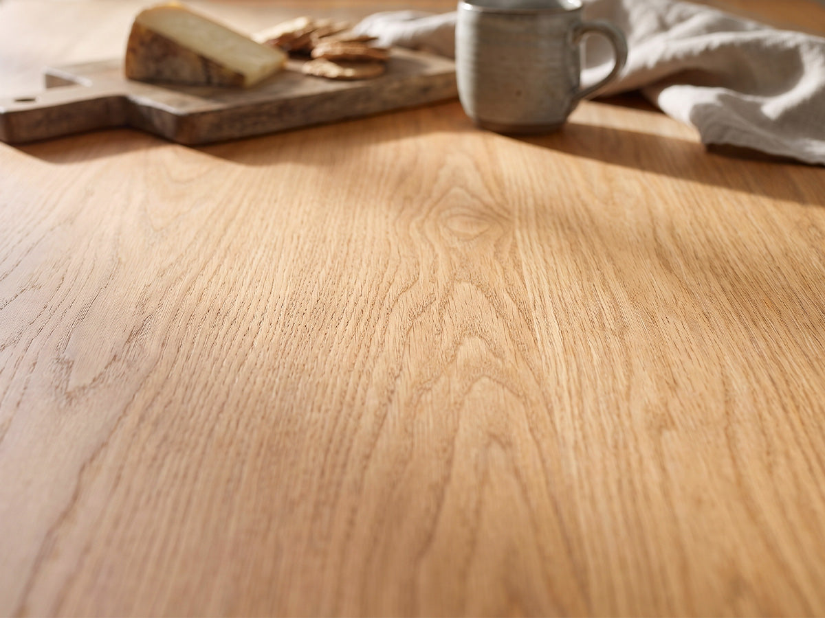 The Larkspur Table — solid wood dining table, handcrafted in the USA with Danner Furniture 