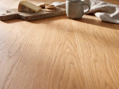 The Larkspur Table — solid wood dining table, handcrafted in the USA with Danner Furniture 