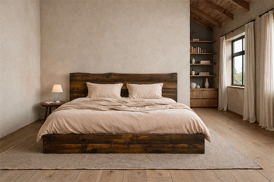 The Live Edge River Bed - Danner Furniture #color_weathered-railcar