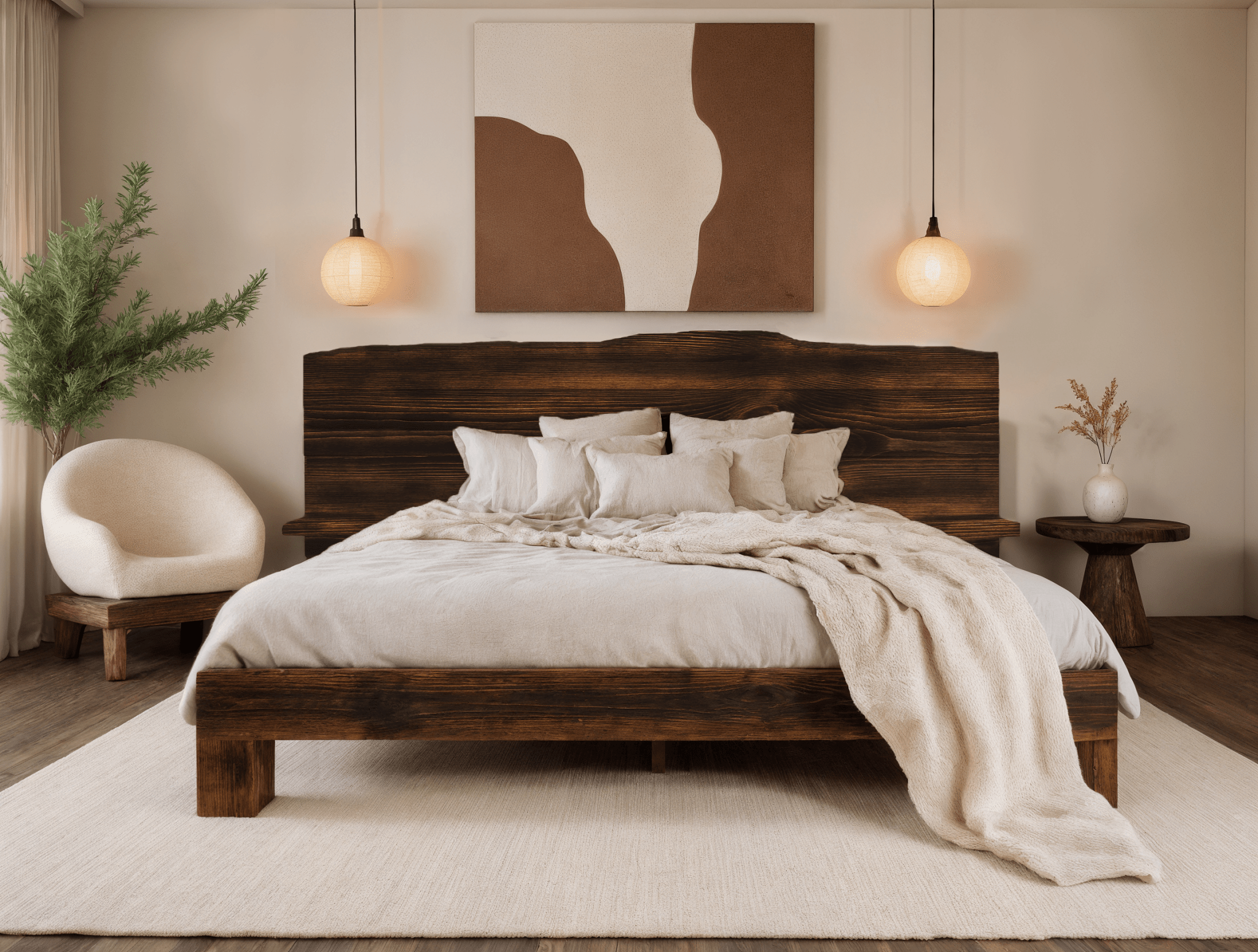The Extended Rampart Live Edge Bed - Danner Furniture